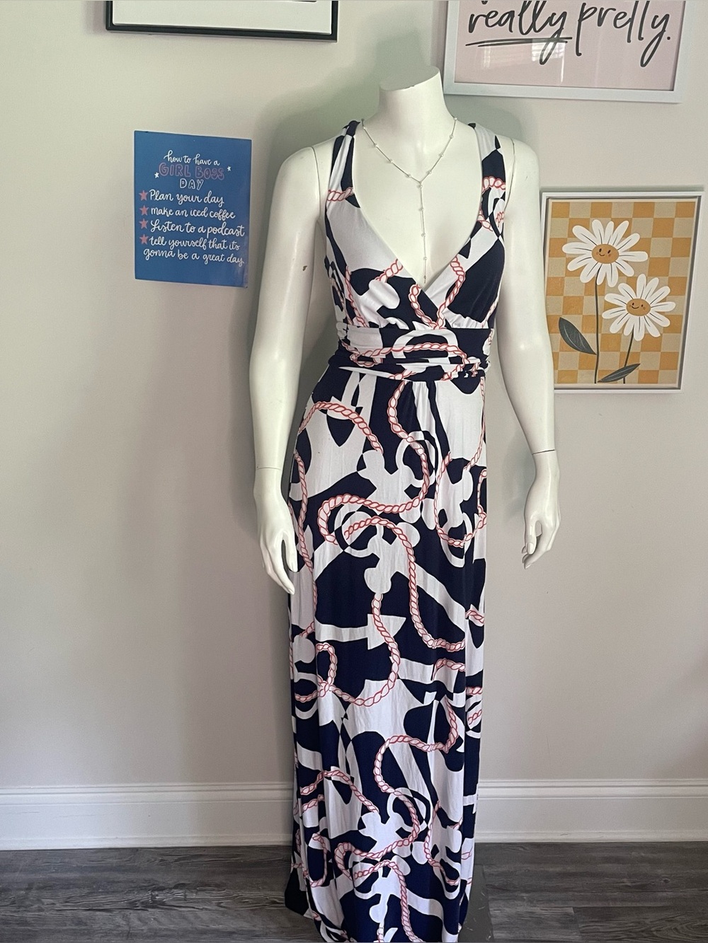 Lilly Pulitzer Amanda Maxi in Htf Booze Cruise Print | Color: Blue | Size: XS - Picture 3 of 6